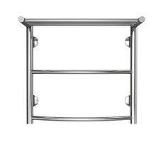 Полотенцесушитель водяной AZARIO VERONA 500/500 с полкой, 2 секции, нижнее/диагональное подключение, 1/2", хром AZ04155P 