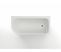 Ванна акриловая 170х80 Azario LUTON LUT17080 R свободностоящая, в комплекте с сифоном и металлической рамой, ПРАВАЯ, белая  