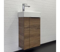 Тумба-умывальник Comforty Асти-40 дуб темно-коричневый с раковиной 9140 Тумба-умывальник Comforty Асти-40 дуб темно-коричневый с раковиной 9140