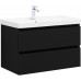 Тумба с раковиной Aquanet Вега 2.0 80 2 ящ. цв.черный (раковина Ирис) 00344747 Тумба с раковиной Aquanet Вега 2.0 80 2 ящ. цв.черный (раковина Ирис) 00344747