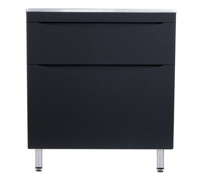 Тумба напольная Style Line Бергамо мини 90 (2 ящ.) Люкс антискрейтч черный, PLUS СС-00002363  Тумба напольная Style Line Бергамо мини 90 (2 ящ.) Люкс антискрейтч черный, PLUS СС-00002363
