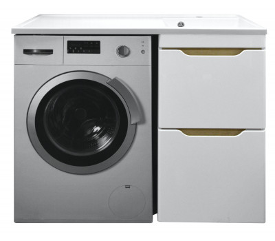 Тумба с раковиной AZARIO Magenta 120 правая под стиральную машину 56 белая CS00079141 Тумба с раковиной AZARIO Magenta 120 правая под стиральную машину 56 белая CS00079141