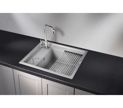 Кухонная мойка GRANULA KS-6004, АЛЮМИНИУМ, кварц 