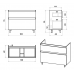 Тумба под раковину Misty Лаки 100 П-Лак-01100-0112Я 