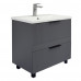Тумба-умывальник Comforty Лима-70Н2 антрацит с раковиной Como 70 00-00019179 