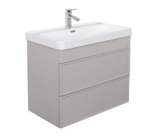 Тумба-умывальник Comforty Мадрид-80М2(Н) серый шёлк c раковиной CF19595BX-80 00-00021782 