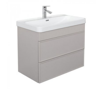 Тумба-умывальник Comforty Мадрид-80М2(Н) серый шёлк c раковиной CF19595BX-80 00-00021782 