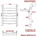 Полотенцесушитель Электрический Ника ARC ЛД ВП 100/50 правый тэн хром 
