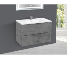 База под керамическую раковину Vincea Mia 750 VMC-2MC750BT подвесная, 2 выкатных ящика soft close, Beton База под керамическую раковину Vincea Mia 750 VMC-2MC750BT подвесная, 2 выкатных ящика soft close, Beton