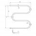 Полотенцесушитель элктрический Domoterm М-образный DMT 107-25 60x60 EK L Хром 