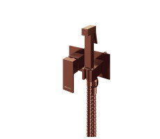 Гигиенический душ со смесителем встраиваемый Knotlor FHS02S1RB бронза матовый 