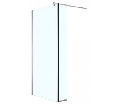 Душевая перегородка Azario CHICAGO 140х195 см AZ-NAR6321 1400 прозрачное стекло 8 мм, подвижная доп.перегородка 50 см, цвет профиля серебро 