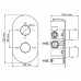 Смеситель для ванны и душа WasserKRAFT 4844 Thermo  хром 