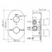 Смеситель для ванны и душа WasserKRAFT Berkel 4800 4844 Thermo Хром 
