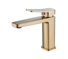 Смеситель для раковины Shevanik S9901G, золотой сатин