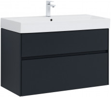 Тумба с раковиной Aquanet Бруклин 100 цв. антрацит матовый 00312874 Тумба с раковиной Aquanet Бруклин 100 цв. антрацит матовый 00312874