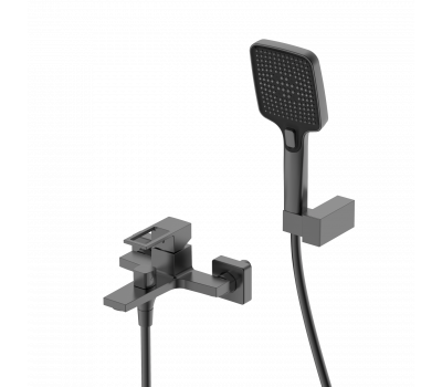 Смеситель для ванны с душем DQ Dortmund короткий излив графит DA1713206 