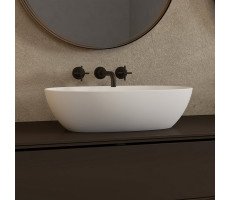 Раковина накладная ABBER Stein AS2636 белая матовая 