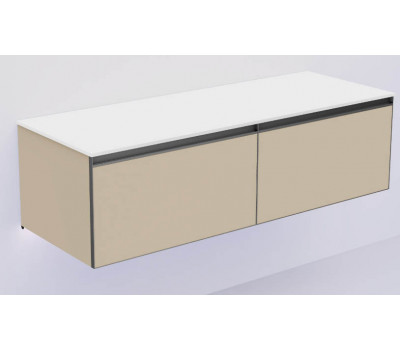 Тумба Armadi Art DAPHNE QUATRO 2 140см профиль ANTHRACITE + внутриняя подсветка 790-M2-140(70+70)-D-A-LED 