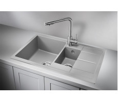 Кухонная мойка GRANULA 7802, АЛЮМИНИУМ, кварц 