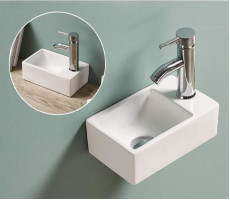 Умывальник CeramaLux 9048GTL белый 