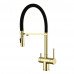 Смеситель для кухни с гибким изливом и подключением фильтра Grocenberg GB4096GO, золото Смеситель для кухни с гибким изливом и подключением фильтра Grocenberg GB4096GO, золото