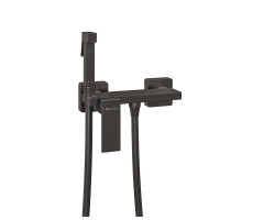 Гигиенический душ со смесителем Knotlor FHS02S0GM вороненая сталь матовый 