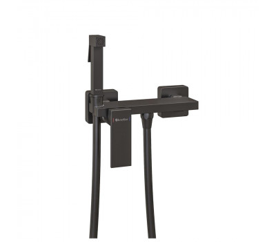 Гигиенический душ со смесителем Knotlor FHS02S0GM вороненая сталь матовый 