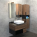 Тумба Comforty Штутгарт-90 дуб тёмно-коричневый с черной столешницей c раковиной T-Y9378 Тумба Comforty Штутгарт-90 дуб тёмно-коричневый с черной столешницей c раковиной T-Y9378