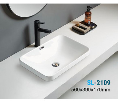 Раковина керамическая (врезная сверху)  SantiLine SL-2109 