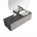 Мебель Black&White U915.1400R основной шкаф, Blum металлический ящик, керамогранит / раковина (1400x545x400) 