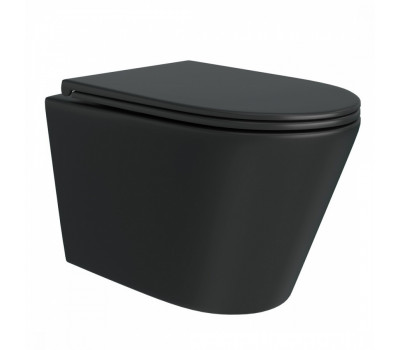 Унитаз подвесной Maretti Florenza безободковый с микролифтом, FL10PBM97-560, черный Унитаз подвесной Maretti Florenza безободковый с микролифтом, FL10PBM97-560, черный