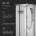 Душевая кабина 100x100 см, без гидромассажа AM.PM X-Joy W94C-401-100BT  