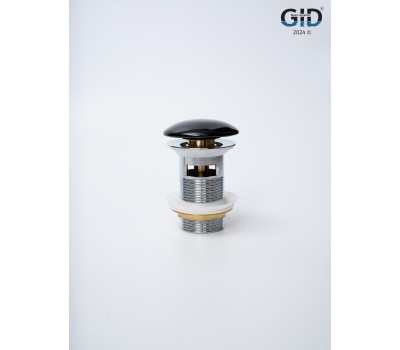 Донный клапан Gid с переливом Bl100-1 72202K черный глянцевый 
