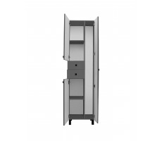 Шкаф-колонна Runo 50 правый темно-серый/графит  00-00004889  