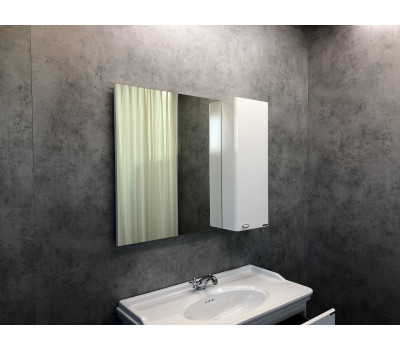 Зеркало-шкаф Comforty Неаполь-100 белый глянец 