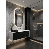 Зеркало для ванной Uperwood Next LED 50*100, бесконтактный сенсор, черное ZNext50100b 