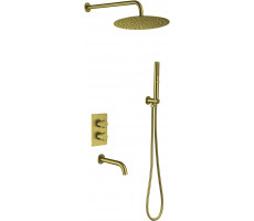 Смеситель для ванны Allen Brau Priority 5.31314-GB (с внутренней частью) золото браш Смеситель для ванны Allen Brau Priority 5.31314-GB (с внутренней частью) золото браш