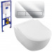 Унитаз с инсталляцией Villeroy & Boch Subway 2.0 5614 R2 01 (инсталляция 9224 61 00 + клавиша 9224 90 61) 