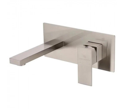 Смеситель для раковины встраиваемый Grocenberg GB588NK, никель 