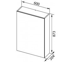 Зеркало-шкаф Aquanet Нью-Йорк 60 орех 