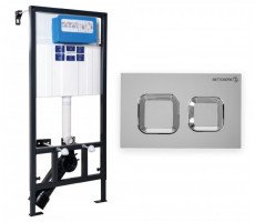 Инсталляция BETTOSERB Sava Fix Slim в комплекте клавиша смыва хром глянец (SET40006473) 