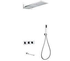 Душевая система ABBER Daheim AF8253 скрытого монтажа с изливом, термостат, хром Душевая система ABBER Daheim AF8253 скрытого монтажа с изливом, термостат, хром