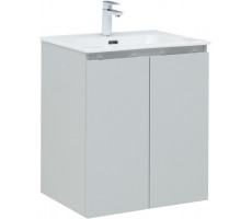 Тумба с раковиной Aquanet Алвита new 60 подвесная 2 дв. цв. серый (274007) 