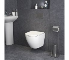 Унитаз подвесной Grossman GR-4455MS белый матовый, с тонкой крышкой микролифт