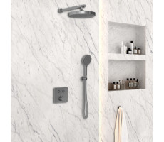 Душевой комплект Vincea VSFW-4I212GM встраиваемый, двухрежимный, вороненая сталь 