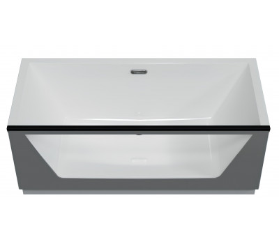 Ванна акриловая Aima Design NEO 170х75 Прямоугольная 1 стекло (матовое серое) 01нео1775с1с 