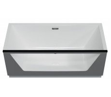 Ванна акриловая Aima Design NEO 170х75 Прямоугольная 1 стекло (матовое серое) 01нео1775с1с 