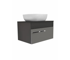 Тумба Runo Вудлайн 65 подвесная темно-серая/серая под накладной умывальник 00-00004898 Тумба Runo Вудлайн 65 подвесная темно-серая/серая под накладной умывальник 00-00004898