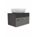 Тумба Runo Вудлайн 65 подвесная темно-серая/серая под накладной умывальник 00-00004898 Тумба Runo Вудлайн 65 подвесная темно-серая/серая под накладной умывальник 00-00004898